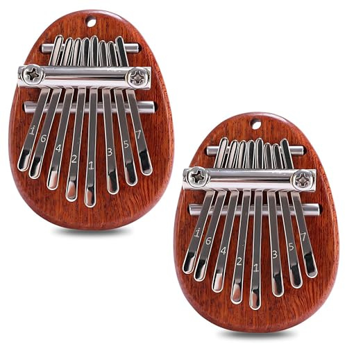 Mini Thumb Piano 8 Key – Exquisite for Beginners & Music Lovers, Portable Finger Piano for Music Lovers, Great Gift Idea (Teardrop 2PCS)
