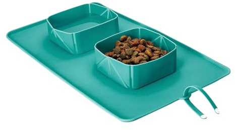 Dopsyesn Bols de Voyage pour Chien - Gamelle d'eau Pliable | Gamelle d'eau Portable Anti-Dérapant pour Chien | pour Chat Chiot Randonnée Camping Promenade Parc