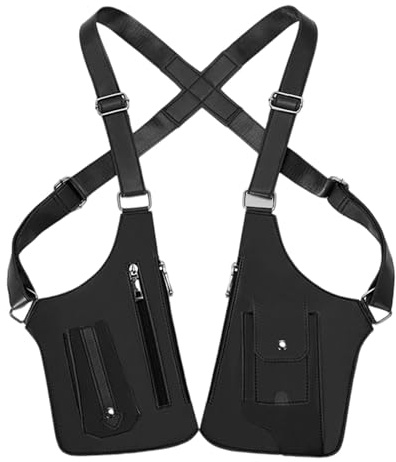 Antivol caché sous les bras sangle portefeuille poche holster téléphone épaule Holster PU cuir sac loisirs double épaule pochette