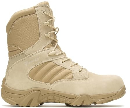 Bates Mens Gx-8 Composite Toe Side Zip Work Boot Desert
