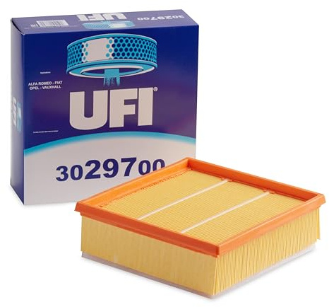 UFI Filters, Filtro Aria 30.297.00, Filtro Aria per Ricambio, Adatto a Auto, Applicabile su Diversi Modelli Abarth, Alfa Romeo, Fiat, Opel e Vauxhall