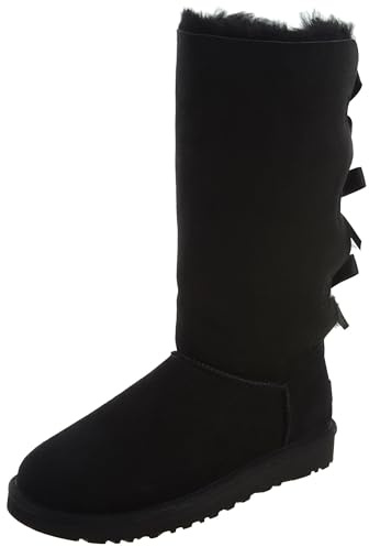 UGG Female Bailey Bow Tall II Classic Boot, Black, 5 (UK),38(EU)