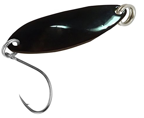 FTM Spoon Tango 1, 8g - Forellenblinker zum Spinnfischen, Forellenköder zum Spinnangeln, Blinker für Forellen, Löffelblinker, Farbe:schwarz/grün