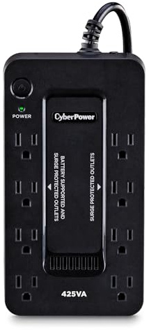 CyberPower ST425 Standby UPS Battery Backup and Surge Protector, 425VA/260W, 8 Outlets, Compact, UL Certified