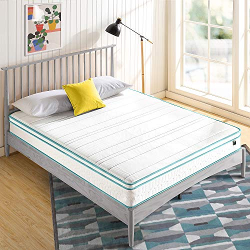 Zinus Hybrid-Federkernmatratze mit Memory-Schaum | Euro Top Taschenfederkernmatratze | Grüner Tee Schaum | 180 x 200 cm | Höhe 20 cm | Rollmatratze | Oeko-TEX Zertifiziert