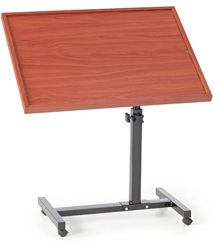 Easylife Anywhere Versatile Sofa Table on Wheels, Overbed Table for Jigsaws, Reading, Drawing & Painting, Adjustable Height, 360° Swivel, 360° Tilt, H54.5cm - 94cm x L74cm x W54cm - Fully Guaranteed