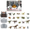 Mattel Jurassic World Adventskalender für Kinder mit Überraschungen für 24 Tage, enthält diverse Dinosaurier Figuren und Kampf Arena, Spielzeug ab 3 Jahre, HHW24