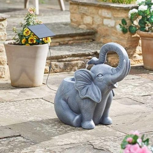 Smart Solar Jumbo Showers Elephant Fountain