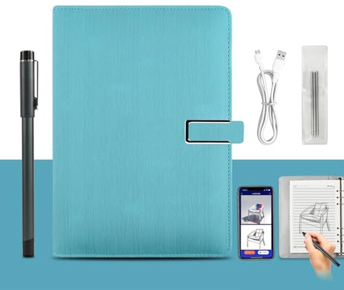 RIDEONMOP Carnet de croquis numérique Syncify, Carnet de croquis numérique Syncify Pro V2 avec 5 recharges de rechange, stylet et carnet Smart Sync, dessin, écriture, prise de notes,Light blue