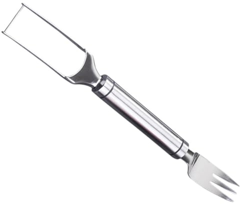 HOOWIFFY Affettatrice per Tagliare la Frutta Estiva a Fette Perfette per Anguria in Acciaio Inossidabile Forchetta Integrata, Strumento Rapido e Comodo