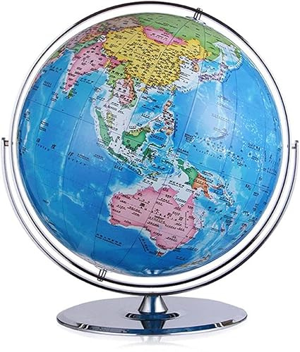 Glob, 720° roterande klot med stativ och halkfri bas 6,5 tum i diameter skrivbordsdekoration Klar textmärkning(C)