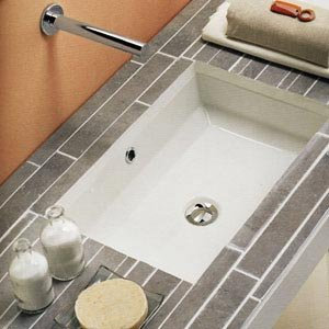 Lavabo bianco sottopiano 55x37 Tech