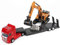 ZUKULIFE Baustellenfahrzeuge und Baustelle Bagger Flachbett LKW mit Bagger