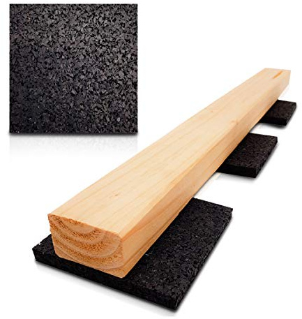 Terrassenpads aus Gummigranulat – 500 Stück - 90mm x 90mm x 10mm – Ausgleichs- & Dämpfungspads für Terrassenunterkonstruktion (WPC/Holz/Alu), Balkon & Dachterrasse – Stärke 3/6/8/10/20 mm wählbar