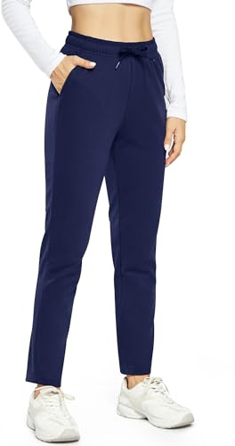 OUGES Womens Cotton Joggers Open Bottom Jogging Sweatpants Sports Trousers Tracksuit Bottoms Lounge Pants with Pocket