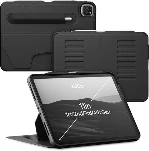 ZUGU CASE Funda para iPad Pro 11 Pulgadas 1a/2a/3a/4a generación [Negro]