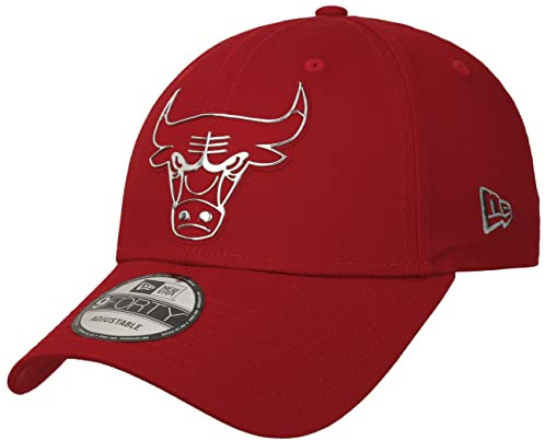 New Era 9Forty NBA Foil Logo Bulls Cap Basecap Baseballcap Damen/Herren - Snapback, mit Schirm Winter Herbst Sommer Frühjahr Frühling-Sommer Herbst-Winter - One Size rot