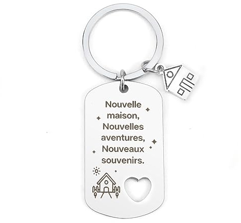 Idée Cadeau Crémaillère,Porte Clef Maison，Cdeau Crémaillère,Cadeaux de Noël,Porte Clef Amoureux,Cadeau du Nouvel An,Porte Clé Maison,Cadeaux de Pendaison de Crémaillère