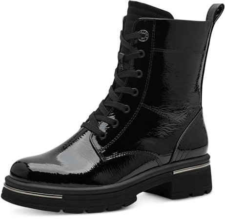 MARCO TOZZI Femme 2-25283-43 Bottine, Noir Verni, 38 EU
