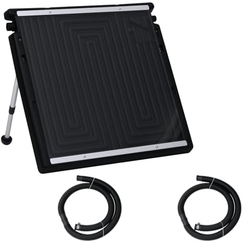 Kavolet Poolheizung Solar 75x75 cm Pool-Solarkollektor Solarheizung Pool Sonnenkollektor, 38mm Anschluss, Pool Heizungen Solaranlage für Schwimmbad Gartendusche Pool