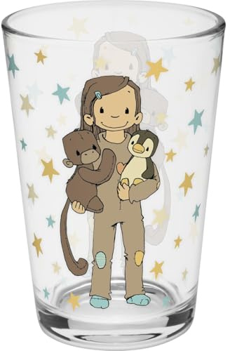 Sheepworld Bicchiere Anouk | vetro stampato, altezza 10,8 cm, diametro 6,8 cm, volume 22 cl, regalo per bambini, ragazzi, ragazze, Natale, compleanno | 73948