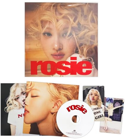 ROSE - first studio album [rosie] (Retail Exclusive Ver.) Out Sleeve + CD-R + Premium Cover Postcard + Postcard + Photocards + Poster + 2 Extra Photocards