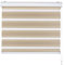 Fensterdecor Doppelrollo 150 x 230 cm in Creme I Sichtschutz-Rollo für Fenster I Lichtdurchlässigkeit anpassbar I Tag & Nacht tauglich I Flexibler Seitenzug I Premium Qualität