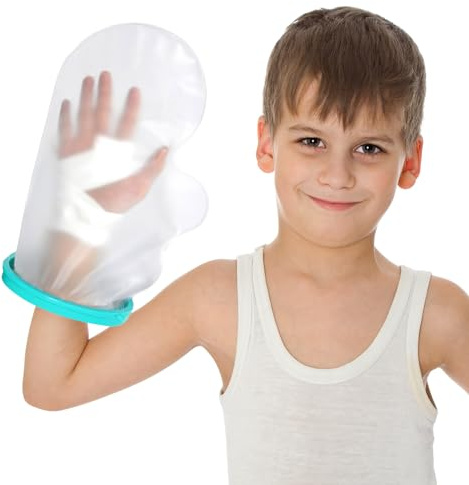 WenYa Waterproof Hand Cast Cover for Kids & Teens - Reusable Silicone Seal Protector for Shower, Swimming & Daily Use | Fits Ages 8-14 | Plaster/Bandage Shower Sleeve for Injured Hands