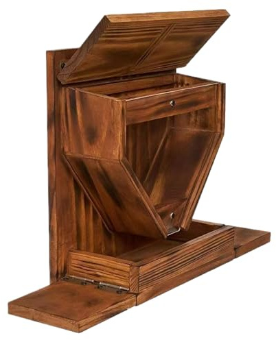 GkgWuxf Mangiatoia per scoiattoli, divertente in legno, resistente alle intemperie, per esterni, per giardino, cortile, cortile, albero, animali selvatici, piccoli animali, cereali, cibo per cereali