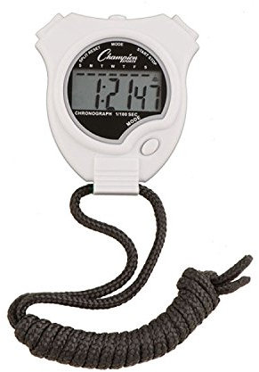 Champion Sports Stop Watch White, Rubber, Multicolor