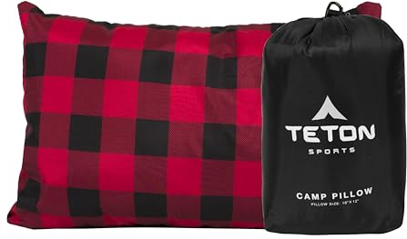 TETON Sports Camp Pillow; Great for Travel, Camping and Backpacking; Washable, Black