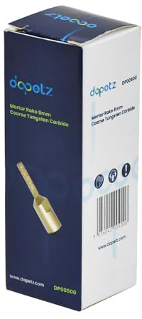 Dapetz ® Mortar Rake 8mm Coarse Tungsten Carbide Removes Mortar Brickwork Stonework M14 for Removing Mortar Between Brickwork and Stonework Prior to Re-Pointing.
