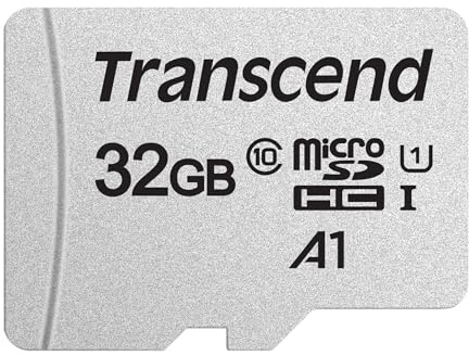 Transcend USD300S 32GB microSDHC Class 10 U1 A1 Memory Card with Adapter, for Nintendo Switch & Cameras TS32GUSD300S-A