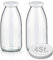 Geniess-Bar! 2 Milchflaschen 250ml mit 4 Deckel BPA frei Saftflaschen Glasflaschen 0,25L auch erhältlich mit 5/8/15 Flaschen Weithalsflaschen leer zum Befüllen Schraubdeckel