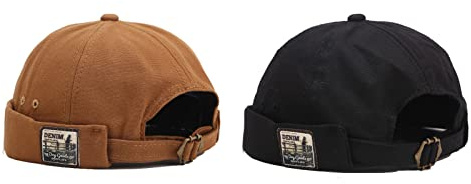 Faringoto Cotton Brimless Docker Cap Adjustable Street Casual Hat