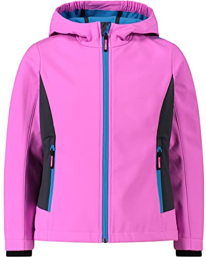 CMP Giacca Kid G Con Cappuccio Fisso Unisex - Bambini e ragazzi, Purple Fluo-Titanio, 164