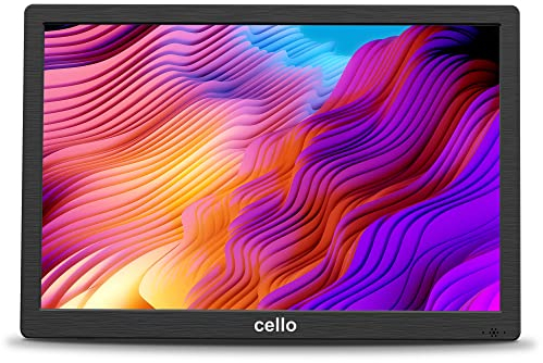 Cello C1420DVBDE TV Analógica Portátil, de 14', con Batería Recargable Integrada Incl, Cable de Red y Cable Cargador de 12 V, para Automóvil, Negro