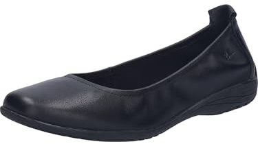 Josef Seibel Women Classic Ballet Flats Fenja 01, Ladies Ballet Flats,Width G (Regular),Slip-on,Leisure Shoe,Sporty,Black-Black,39 EU / 6 UK