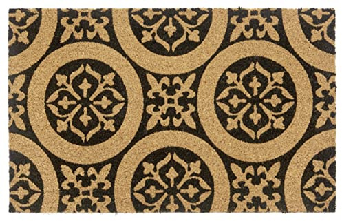 HANSE Home Mix Mats Zerbino in cocco per interni ed esterni, 45 x 75 cm, in cocco, resistente alle intemperie, antiscivolo per ingresso ed esterni, colore naturale