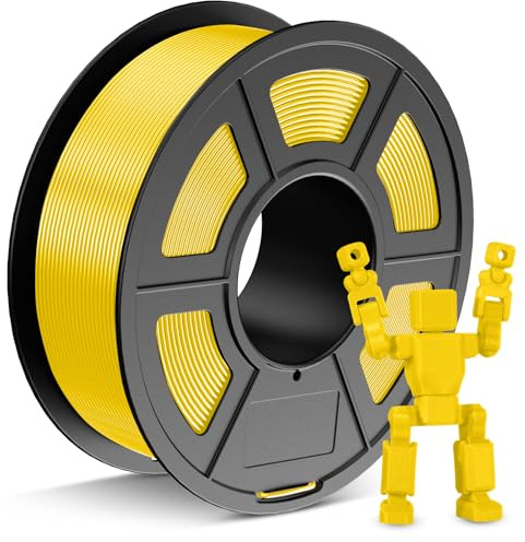 JAYO PETG Filament 1.75mm Gelb 1.1KG, PETG Starke Zähigkeit 3D Drucker Filament, Maßgenauigkeit +/- 0.02 mm, 1.1kg Spule(2.4lbs) für die meisten FDM 3D Drucker