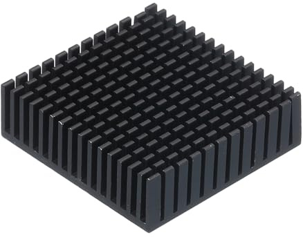 MECCANIXITY 1Pcs 50x50x15mm Heatsink Aluminum Radiator Heat Sink Cooling with Thermal Blue Sticker for Chip CPU, Power Transistor, FET, IC, Power Amplifier,Black