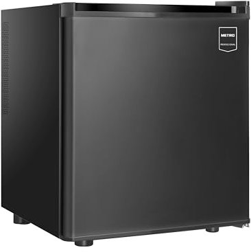 METRO Professional Minibar GMB1025B, 38 x 38.5 x 47 cm, 25 L, Thermostat Mécanique, 1 Étagère, Éclairage Intérieur LED, Noir