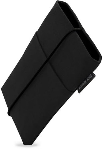 Adore June Handytasche Bene kompatibel mit 6,7-7,0 Zoll Smartphones (wie iPhone 17 Pro Max, iPhone 16 Pro Max, 16 Plus, Galaxy S25 Ultra, Pixel 10 Pro XL), Gummi-Verschluss, Farbe Schwarz