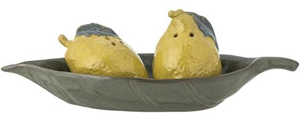 Bloomingville Creative Collection Limone Salz- und Pfefferset, Gelb, Steingut, L25,5xH8,5xB11 cm, Set, 100 ml / 85 ml