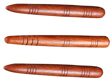 PACKOVE 3 Bâtons D'Acupression En Bois Naturel Stylo D'Acupoint Pour Auto-Massage Du Corps Léger Et Portable Pour Cou Épaules Dos Jambes Pieds Voyage