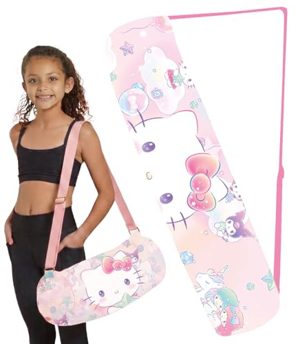 Original Corner Hello Kitty Oficial | Bolsa Deporte Hello Kitty & Friends Niño y Niña | Bolsa Gimnasio con Bandolera, Cremallera y Bolsillo | Ideal para Colegio, Deporte y Ocio | 65 × 15 cm