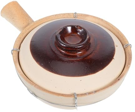 BEBEMOKO Pentola in Terracotta Cinese per Cucinare Riso e Stufati Distribuzione Uniforme del Calore e Conservazione del Sapore Originale per Riunioni di Famiglia