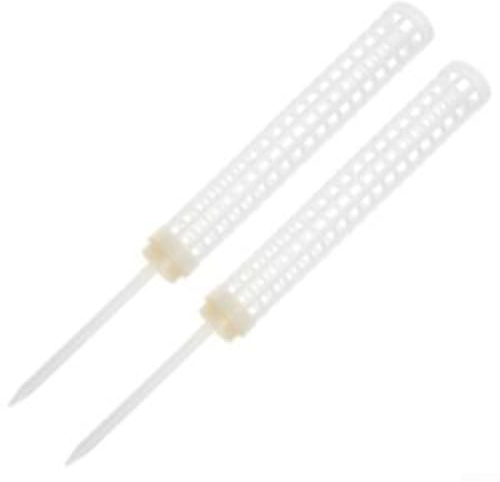 2 Pcs Plastic Moss Pole with Stake (6.68 Inch) - Climbing Frame & Vine Support Column for Houseplants, Indoor Tropical Plant Trellis for Monstera & Philodendron