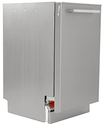 Avanti 18-Inch Dishwasher Machine with Top Control LED Display, Fits 8 Place Settings with 3 Wash Options, 6 Automatic Cycles Includes Rinse Aid Dispenser with Low Noise Rating, 53db, Stainless Steel