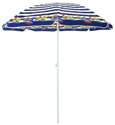 milani home - Ombrellone Spiaggia Assortiti Tnt Diametro 1,80 M Per Campeggio Spiaggia Mare Piscina Giardino